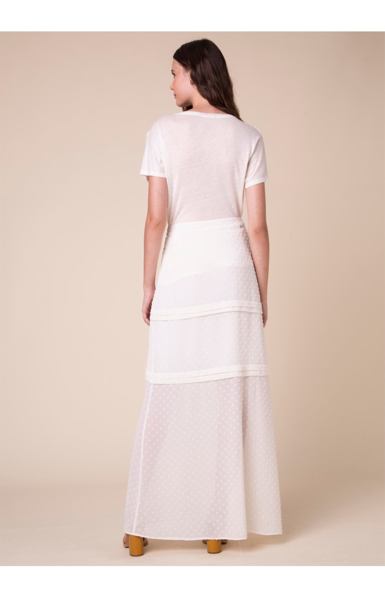 Saia Longa Camadas Off White