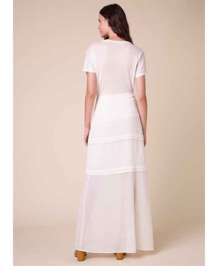 Saia Longa Camadas Off White