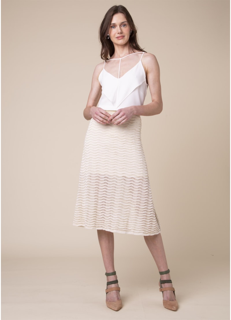 Saia Lurex Onda Off White