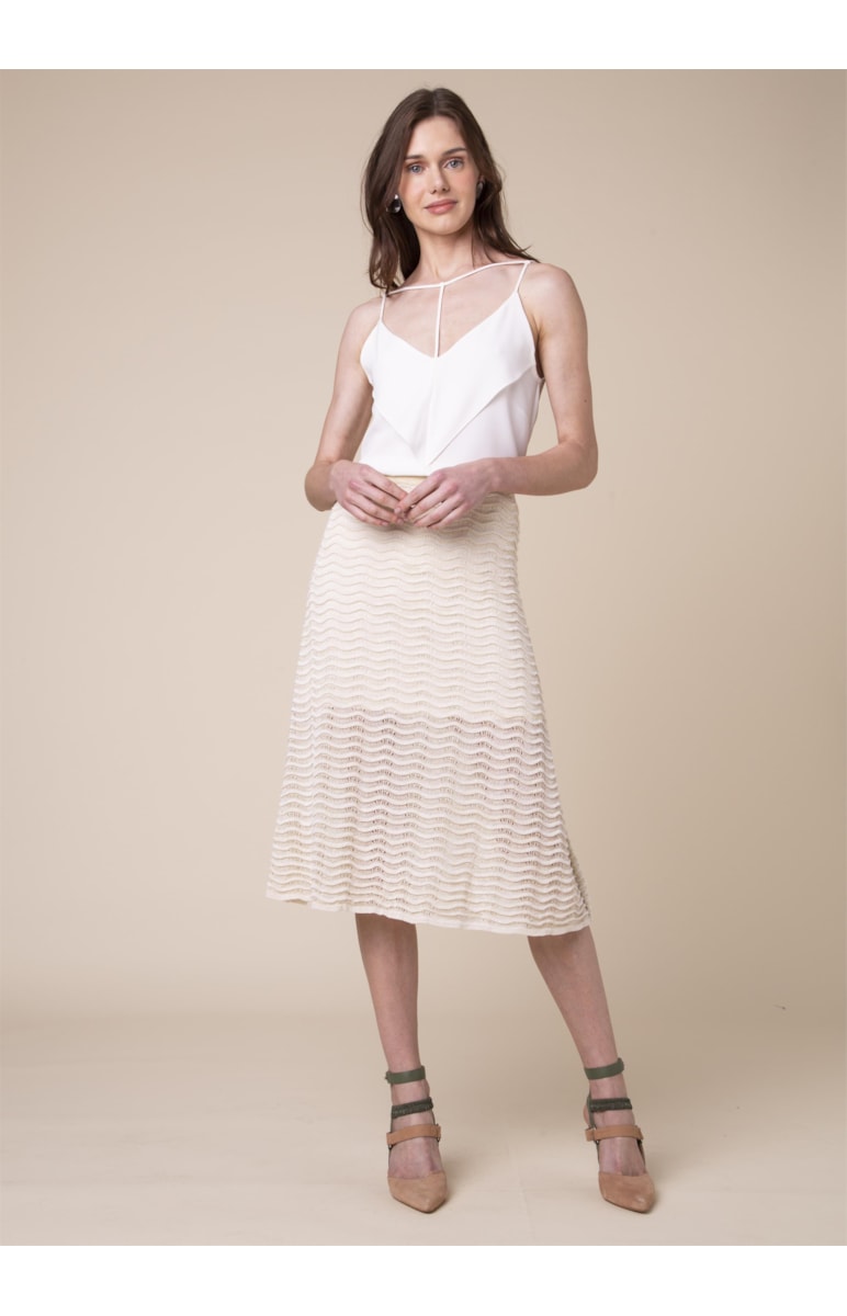 Saia Lurex Onda Off White