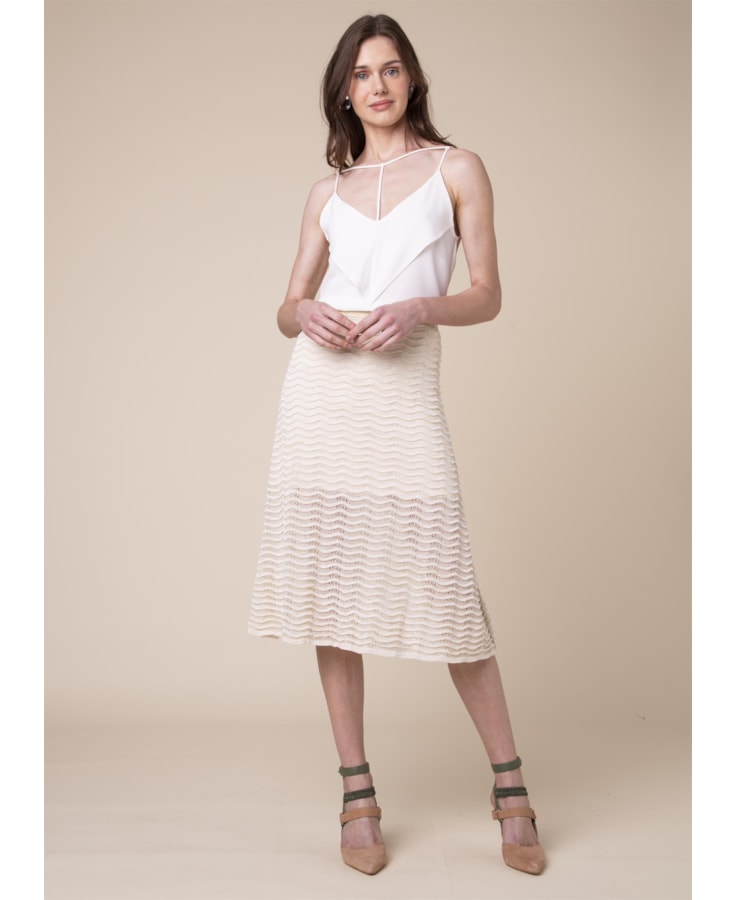 Saia Lurex Onda Off White