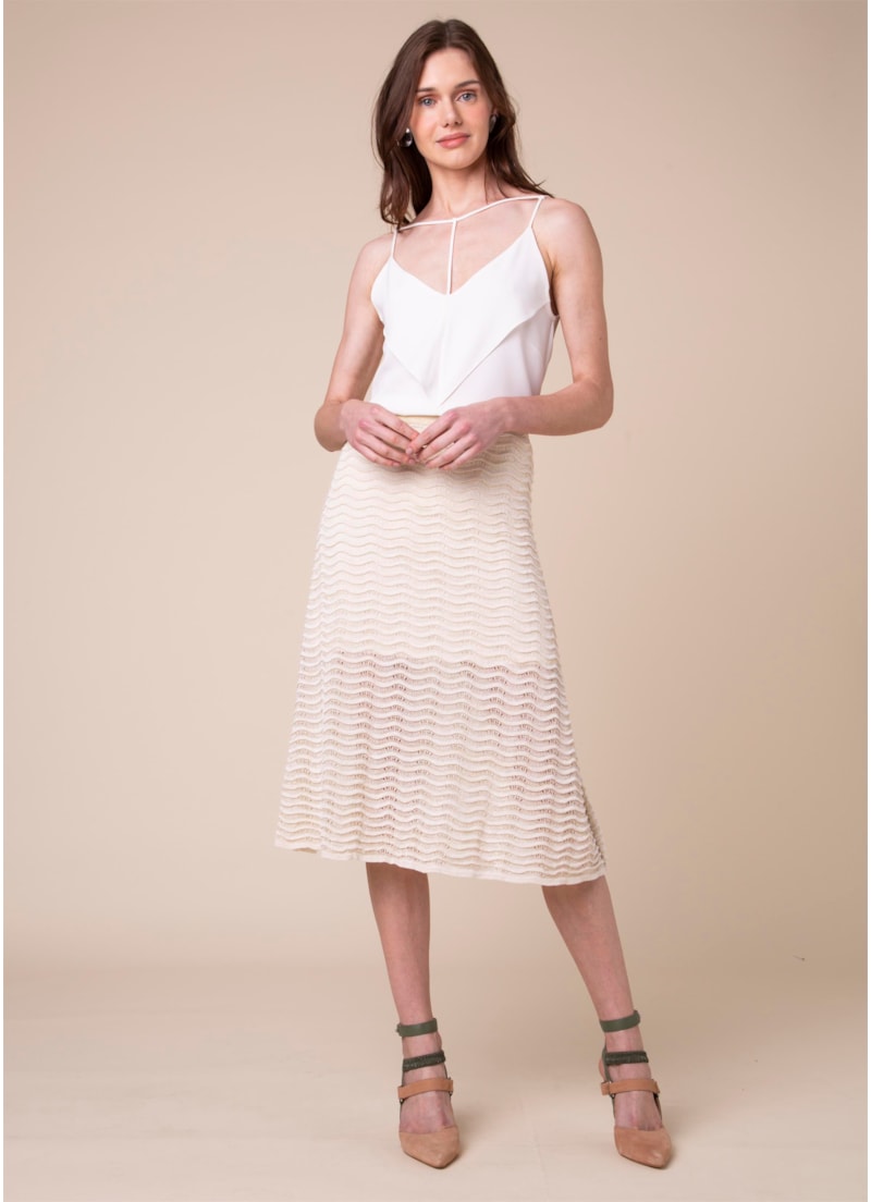 Saia Lurex Onda Off White
