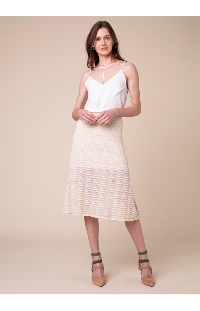 Saia Lurex Onda Off White