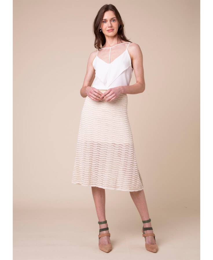 Saia Lurex Onda Off White