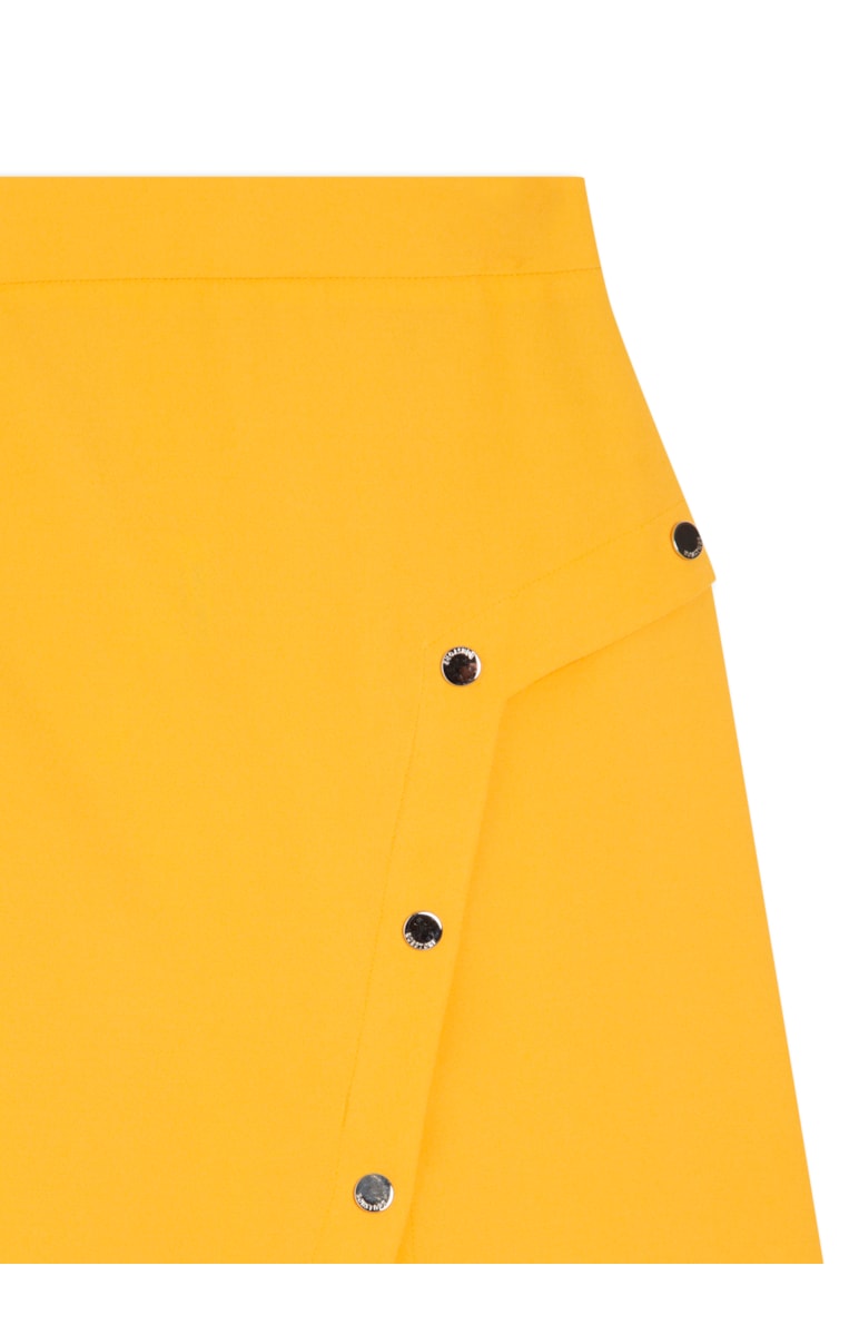 Saia Midi Botões Amarelo