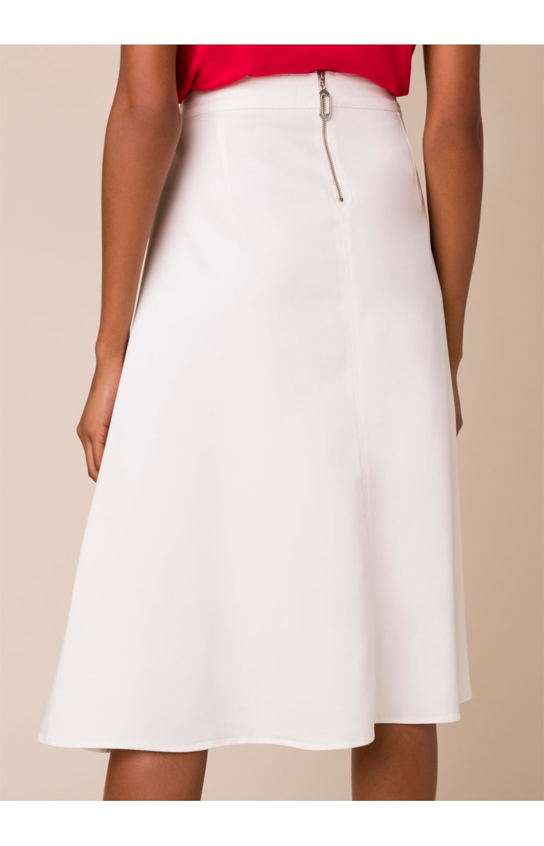 Saia Midi Color Babado Off White