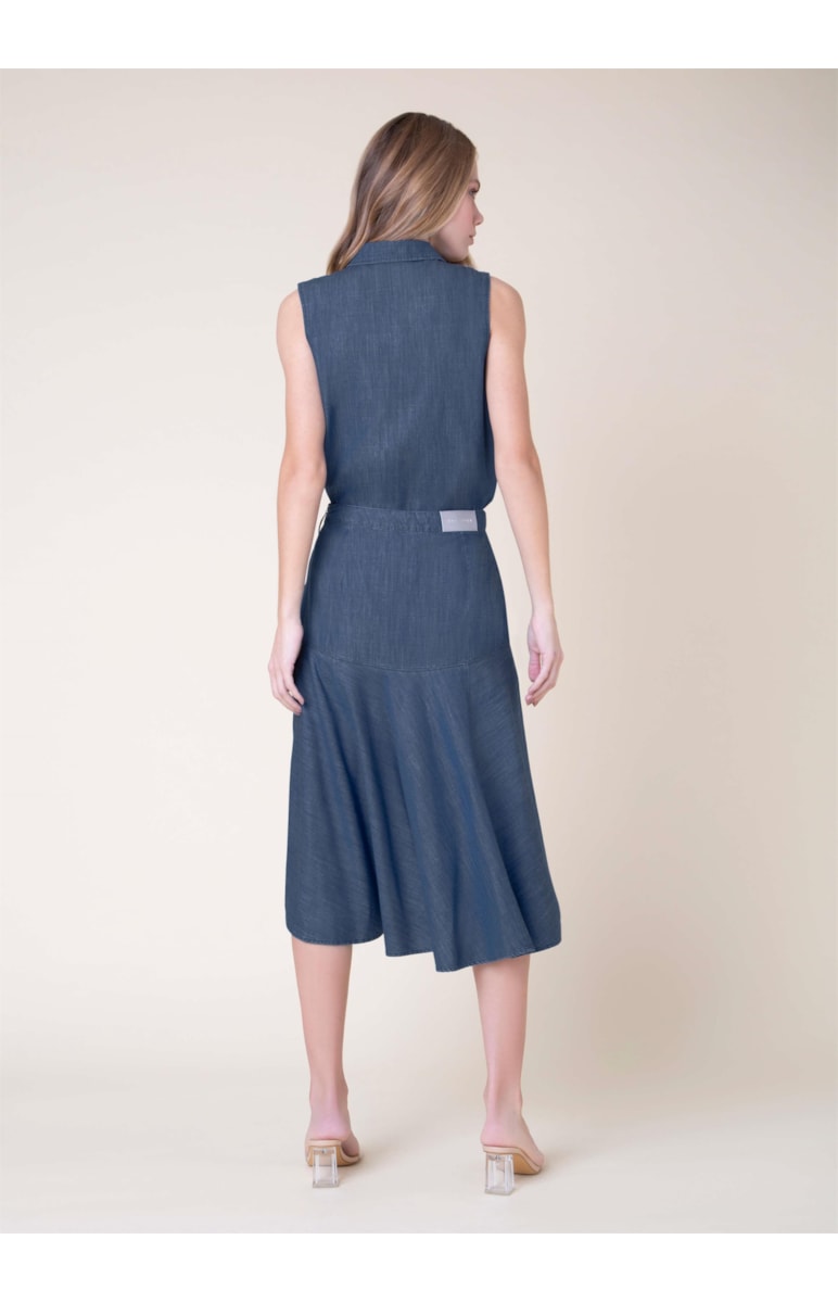 Saia Midi Denim Lav.Medio Destroyer Plus
