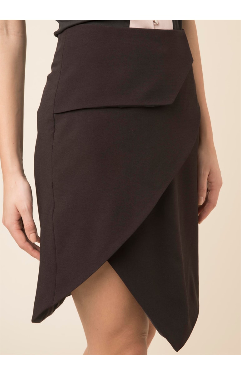 Saia Midi Geometrica Preto