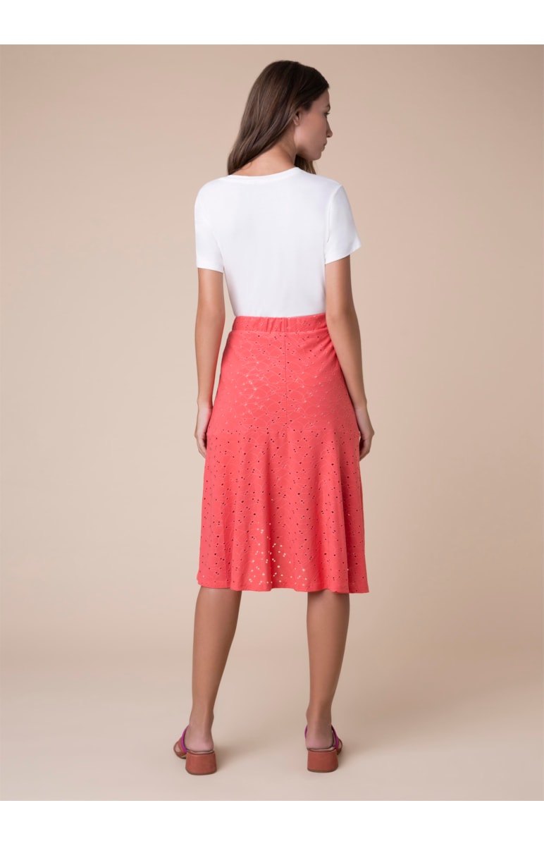 Saia Midi Laise Ball Coral