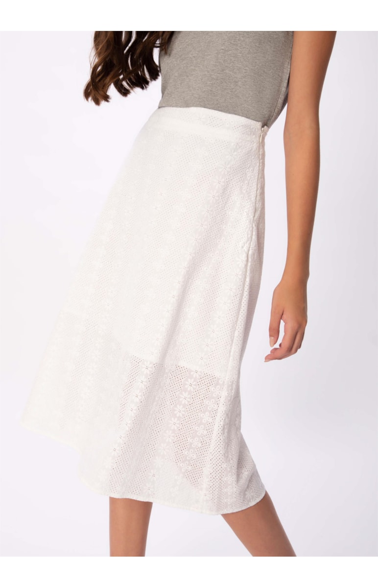 Saia Midi Laise Off White