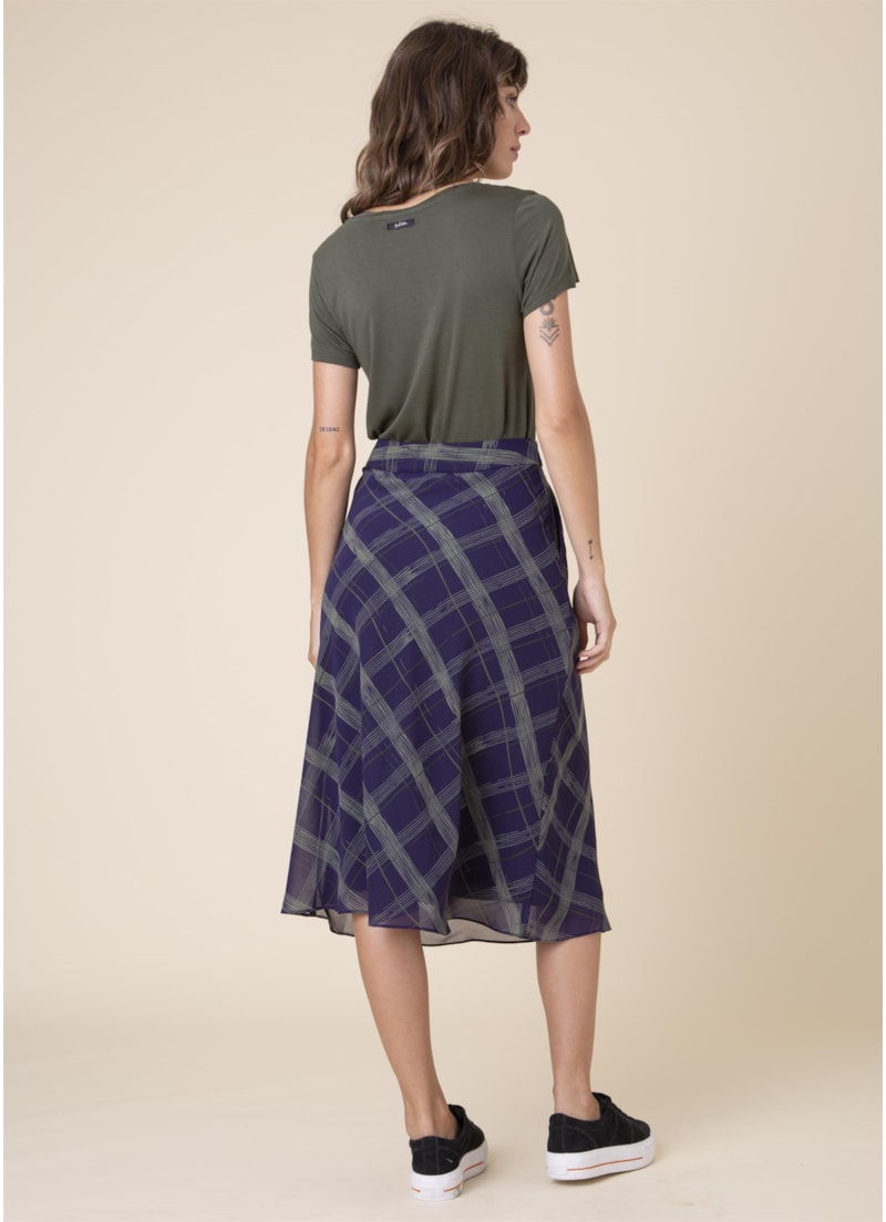 Saia Midi New Check Est. Berinjela