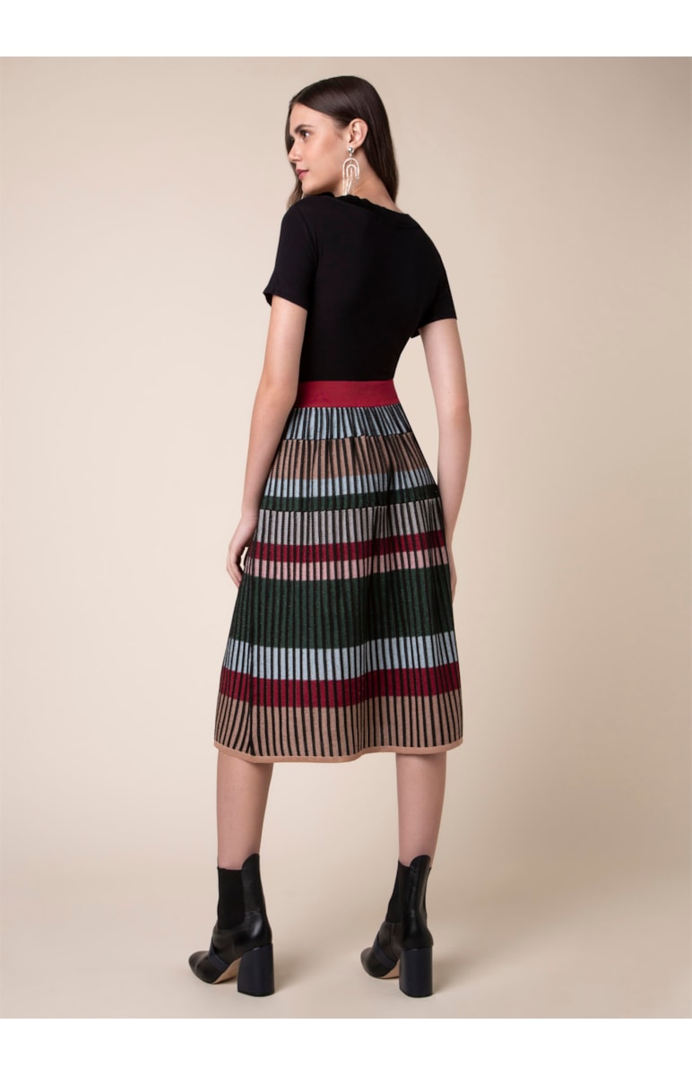 Saia Midi Tricot Vinho