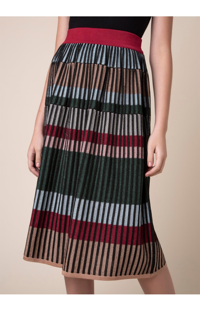 Saia Midi Tricot Vinho