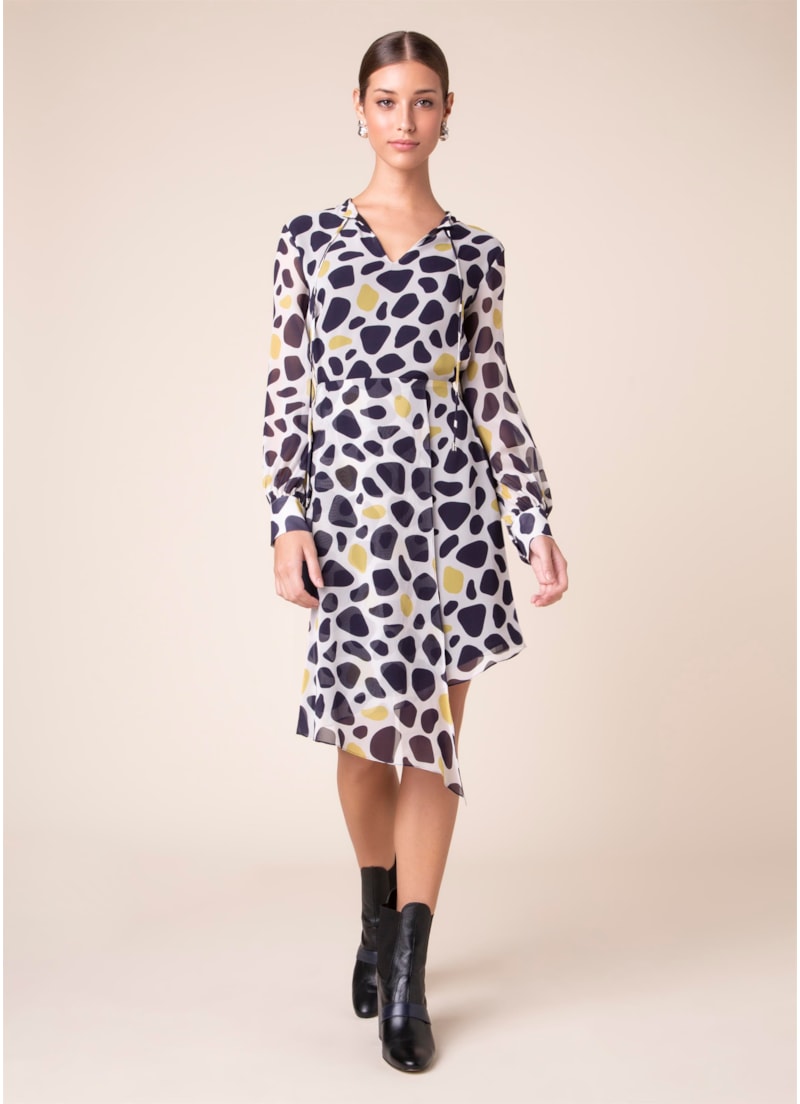Saia Mini Camo Dots Est. Fundo Off White