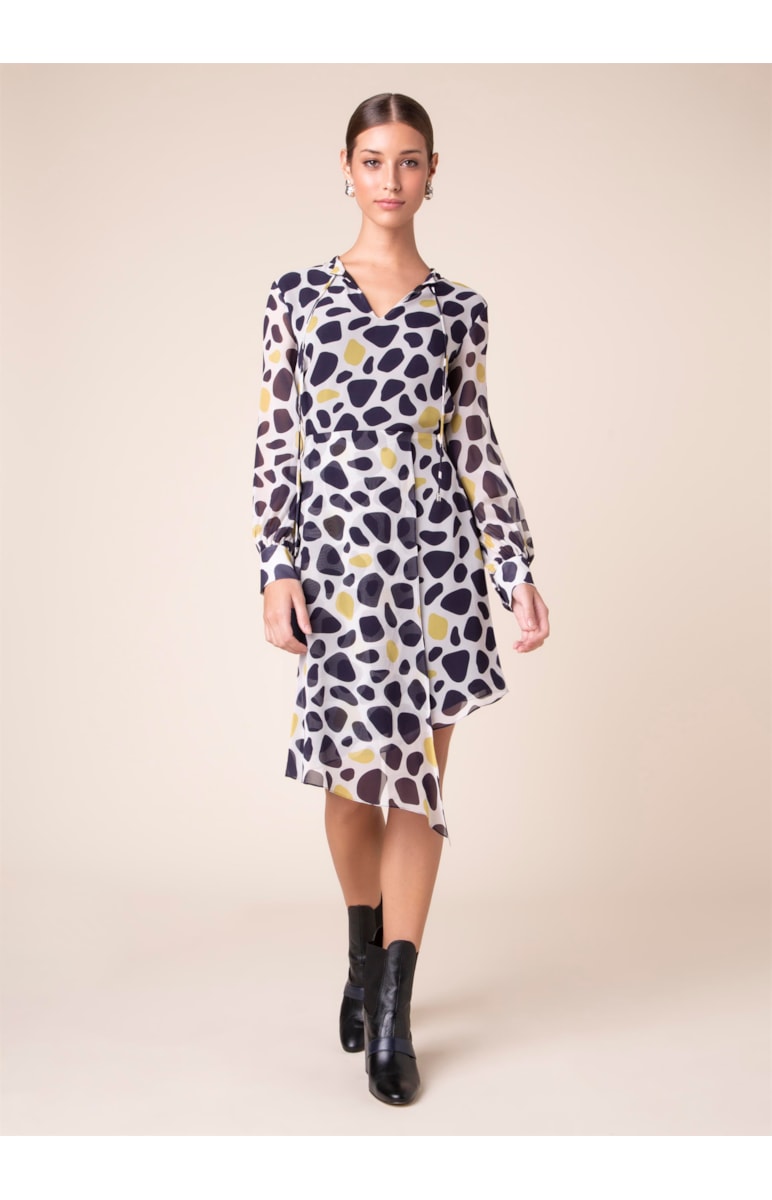 Saia Mini Camo Dots Est. Fundo Off White