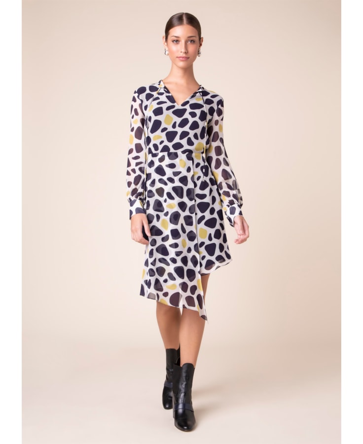 Saia Mini Camo Dots Est. Fundo Off White