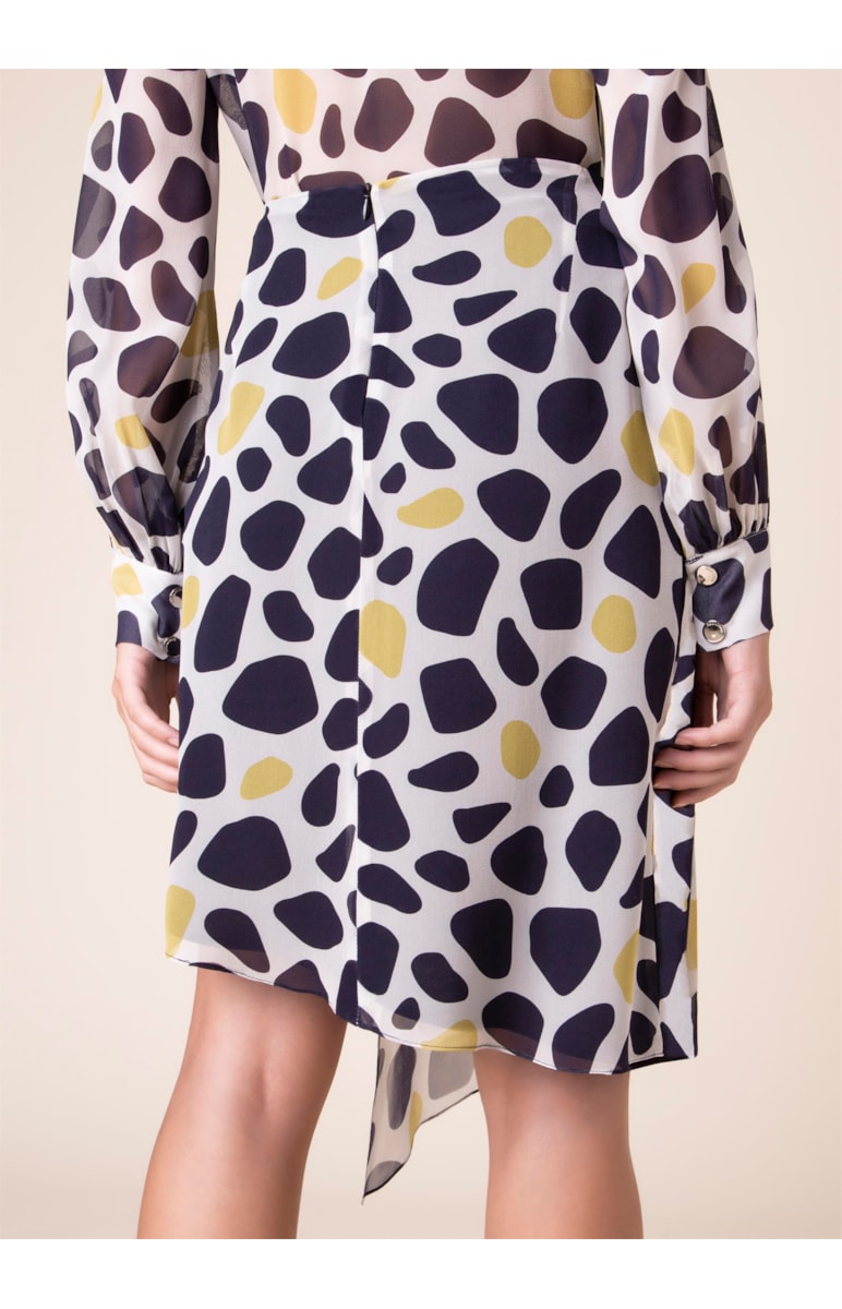 Saia Mini Camo Dots Est. Fundo Off White