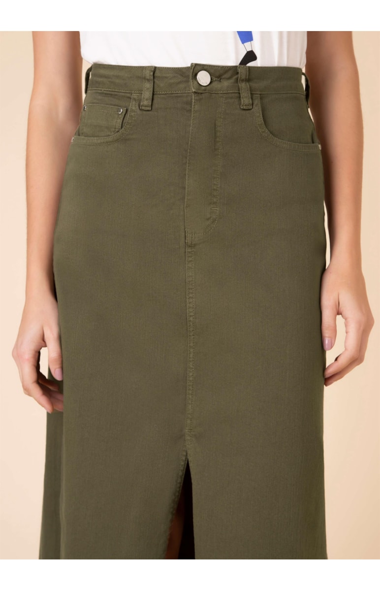 Saia Original Color Midi Verde Militar