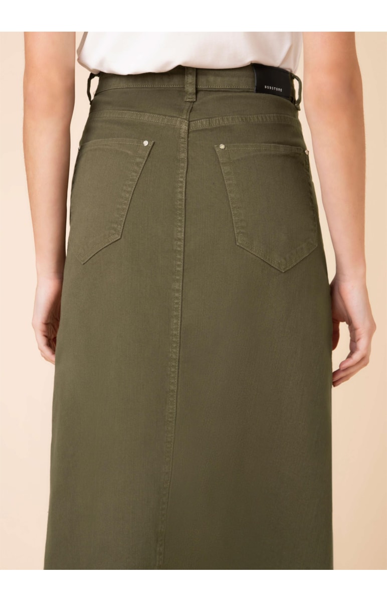 Saia Original Color Midi Verde Militar