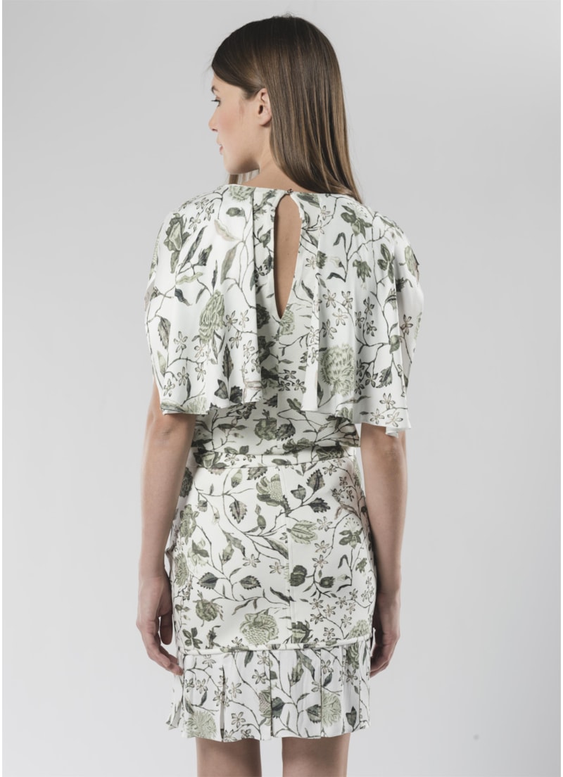 Saia Prega Chintz Estampado