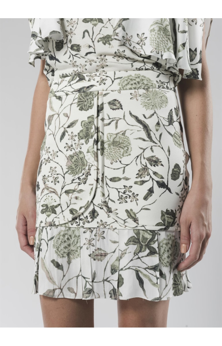 Saia Prega Chintz Estampado