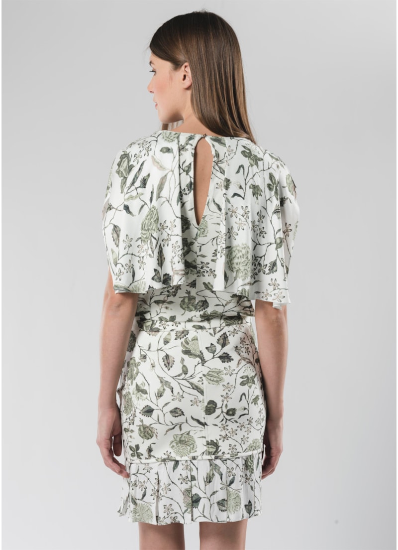 Saia Prega Chintz Estampado