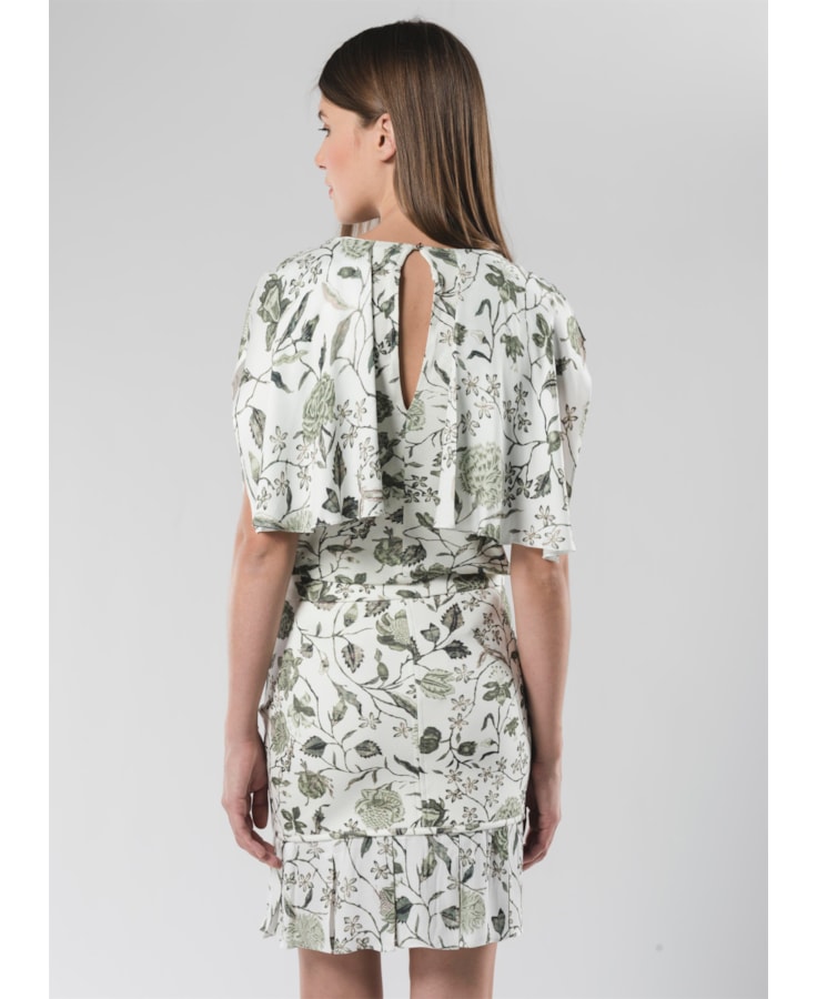 Saia Prega Chintz Estampado
