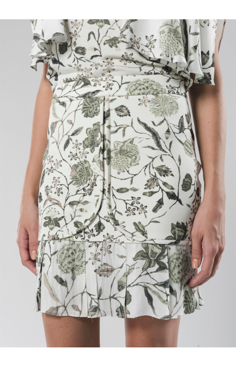 Saia Prega Chintz Estampado