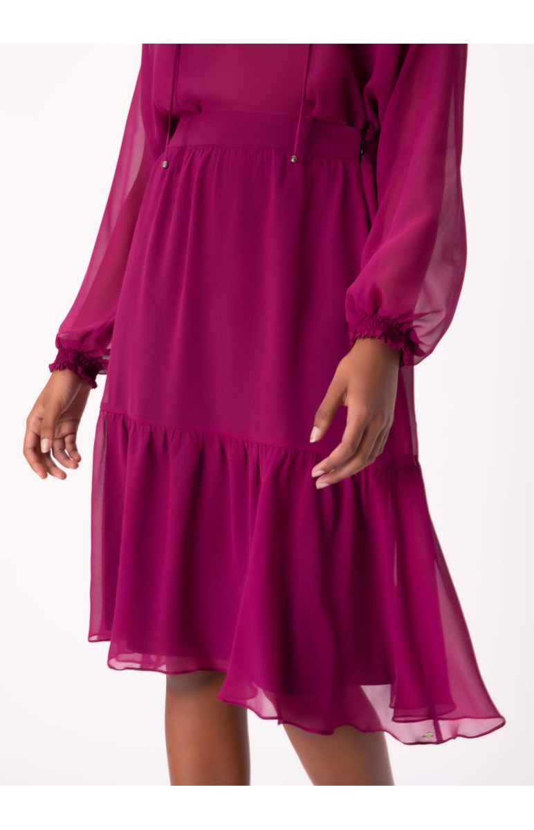 Saia Pura Seda Midi Marias Violeta