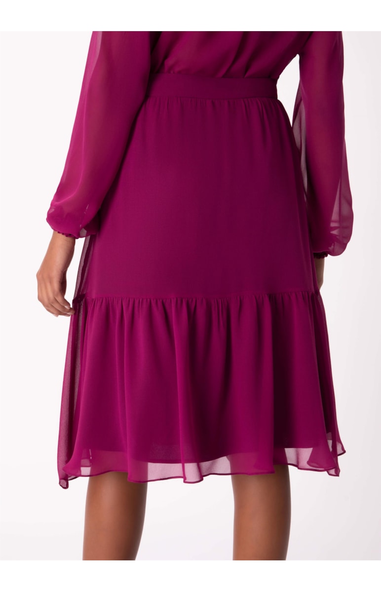 Saia Pura Seda Midi Marias Violeta