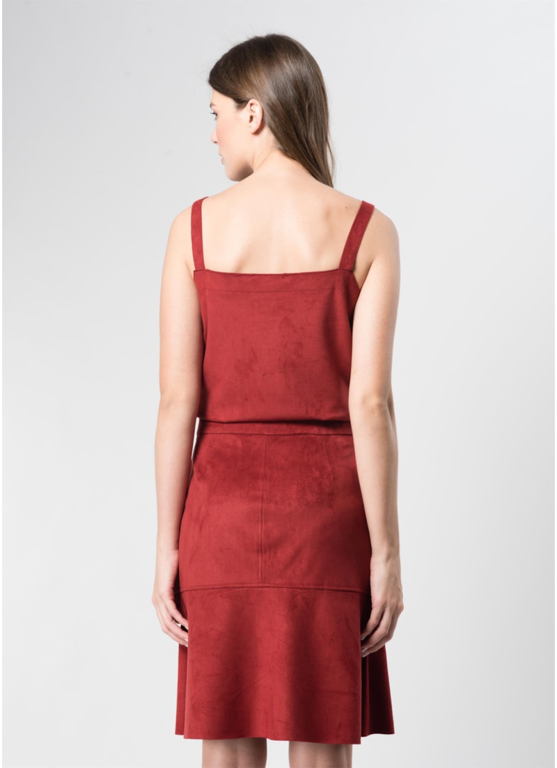 Saia Suede Vermelho