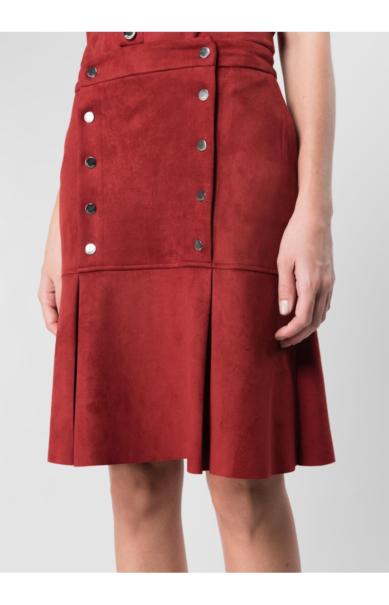 Saia Suede Vermelho