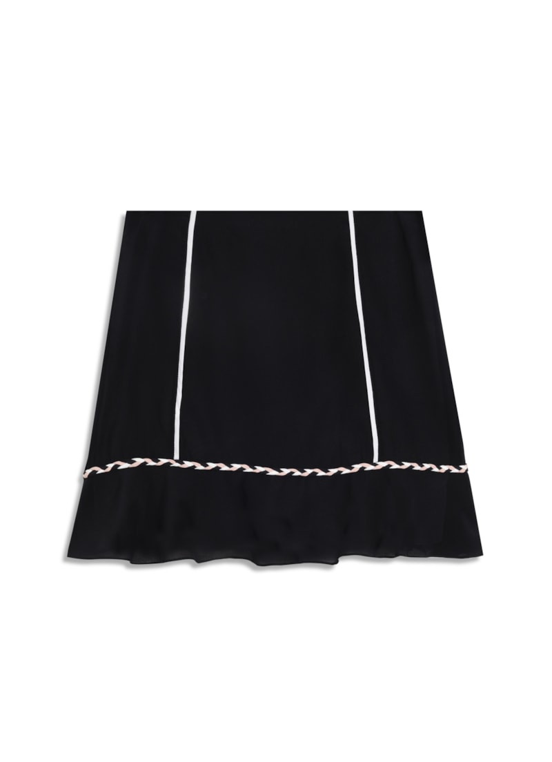 Saia Trancinha Seda Preto
