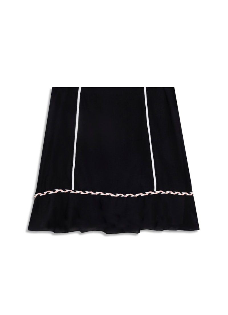 Saia Trancinha Seda Preto