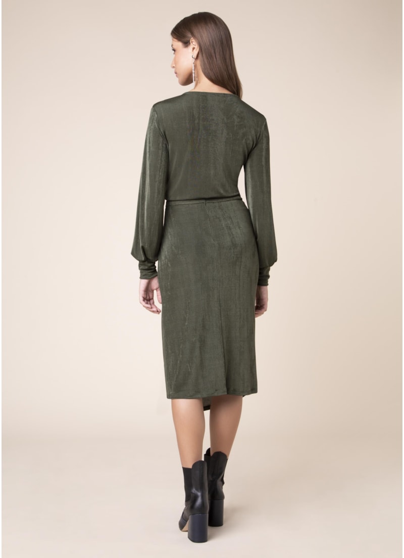 Saia Transpassada Jersey Verde Militar