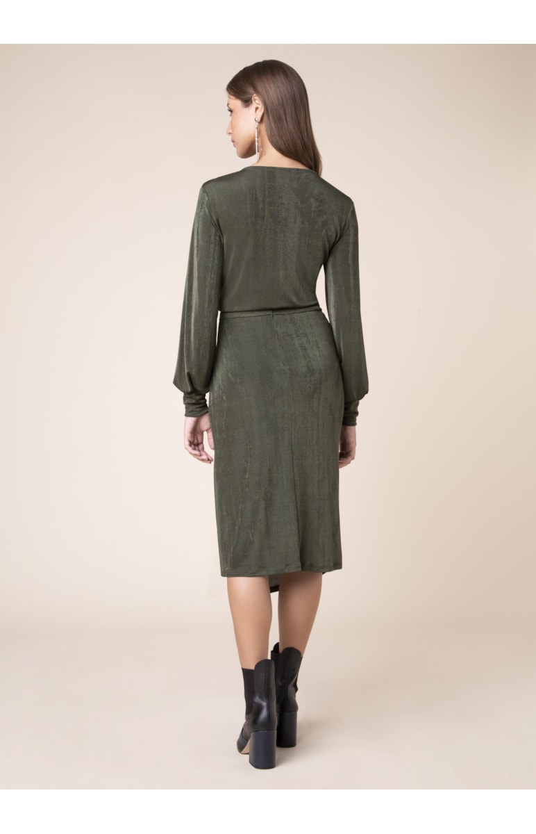 Saia Transpassada Jersey Verde Militar