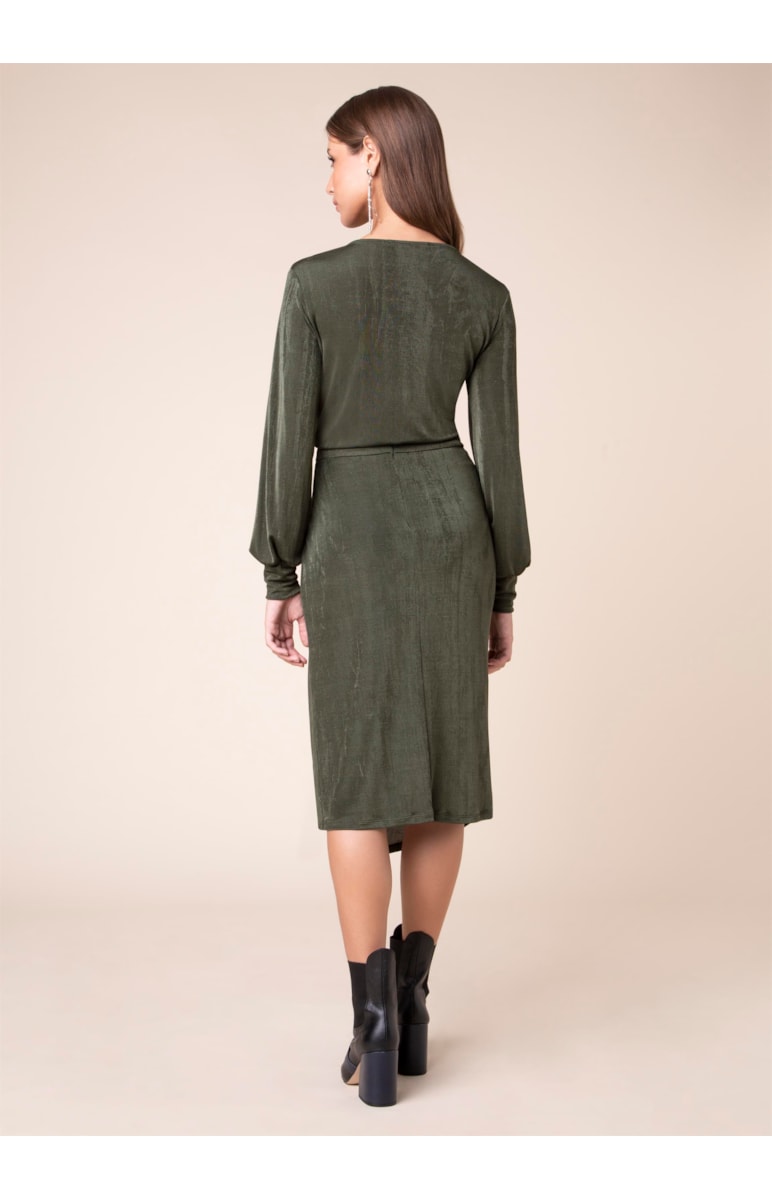 Saia Transpassada Jersey Verde Militar