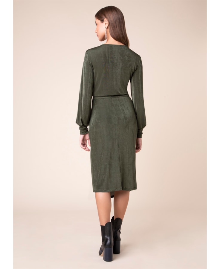 Saia Transpassada Jersey Verde Militar