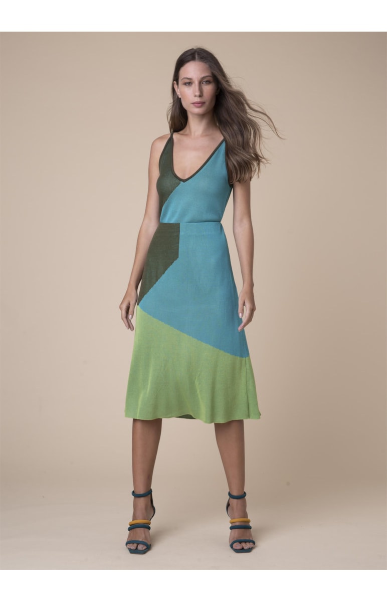 Saia Tricolor Tricot Pistache