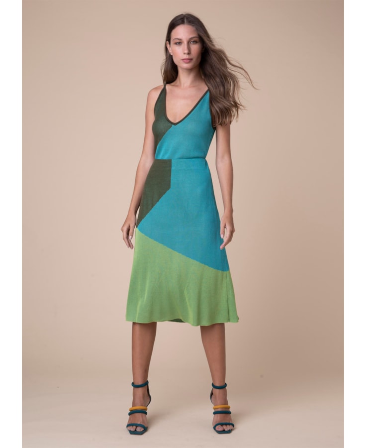 Saia Tricolor Tricot Pistache