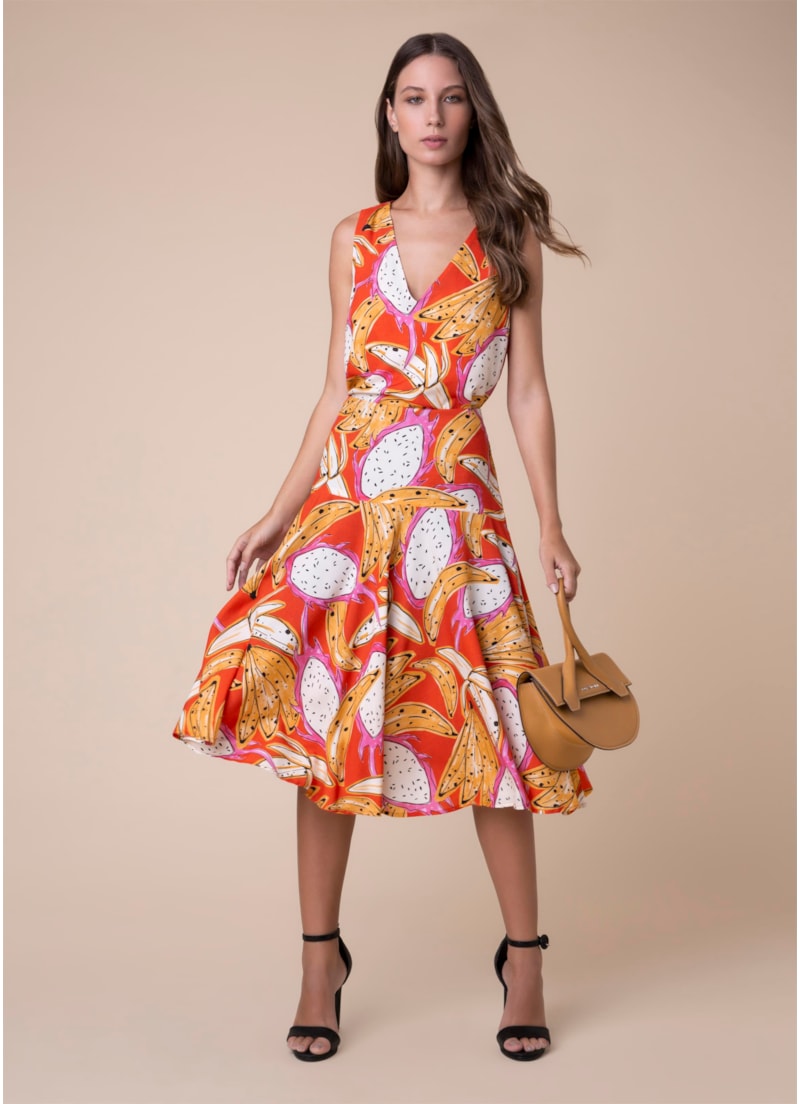Saia Tropical Bananas Estampado