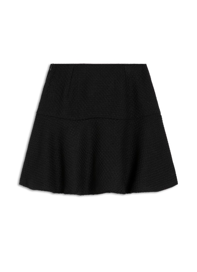 Saia Tweed Checkred Preto
