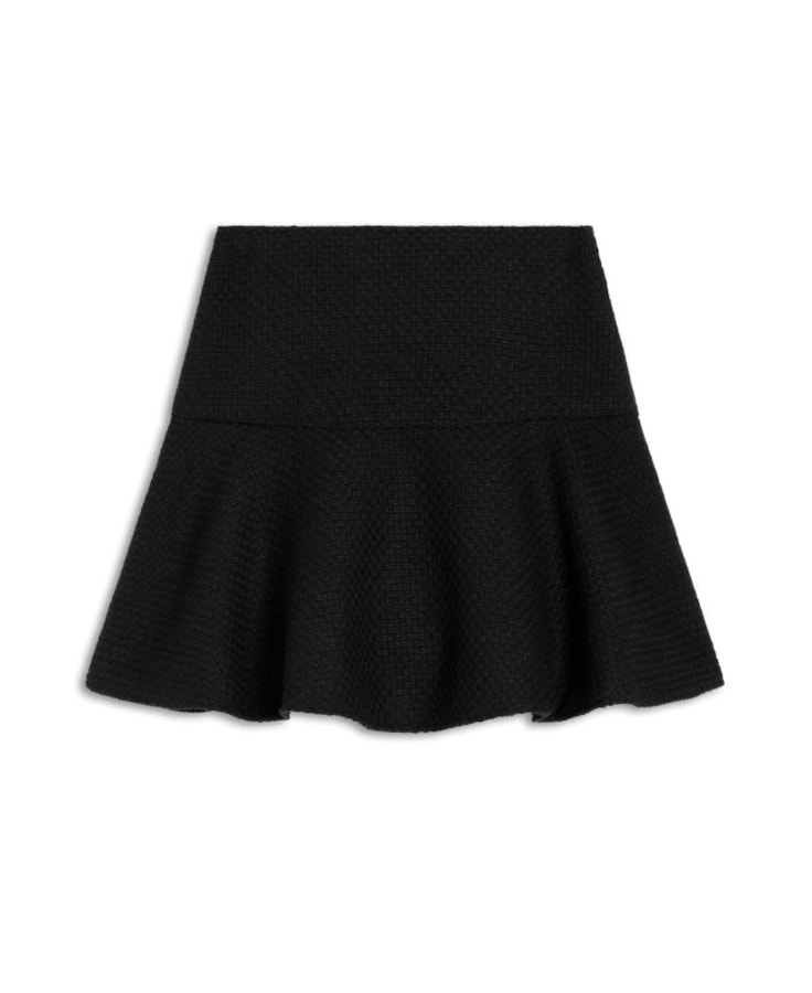 Saia Tweed Checkred Preto