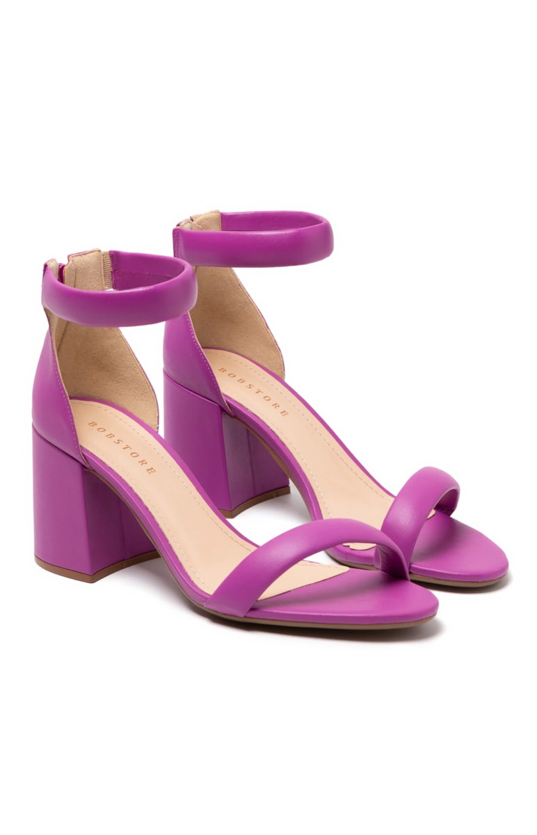 Sandália Salto Bloco Violeta