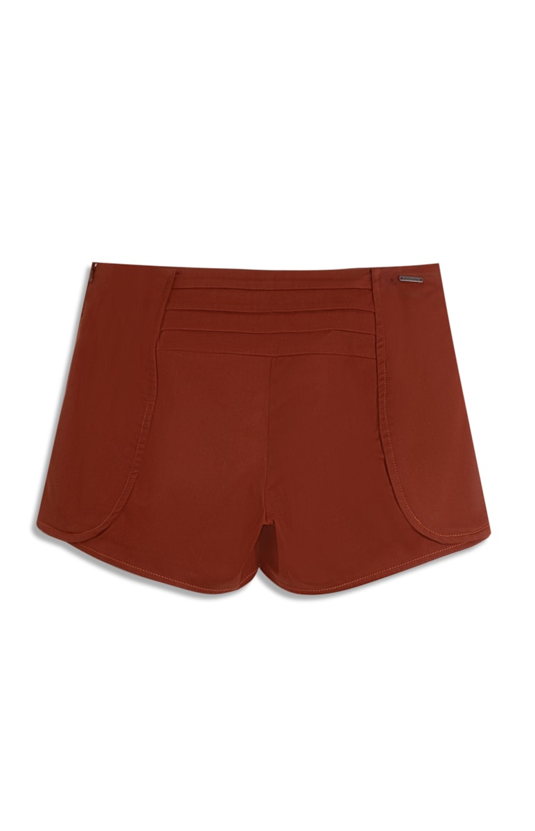 Short Alfaiataria Pregas Terra