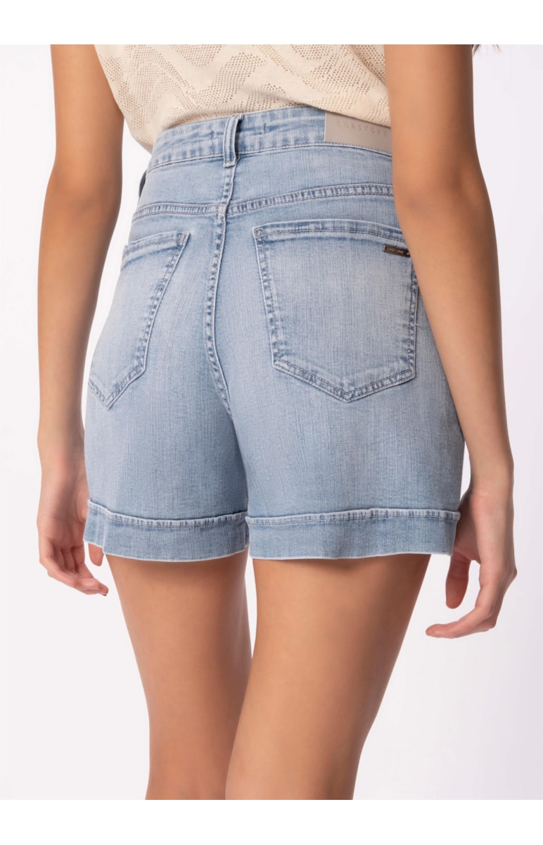 Short Jeans Hi Comfort Stretch Lavagem Clara