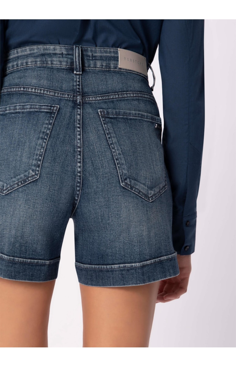 Short Jeans Hi Comfort Stretch Lavagem Média