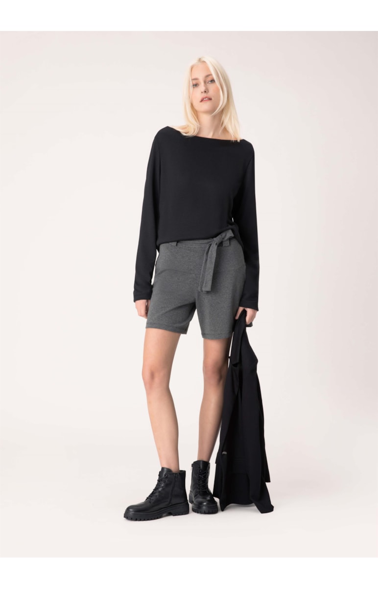 Short Moletom Comfort Chumbo Mescla