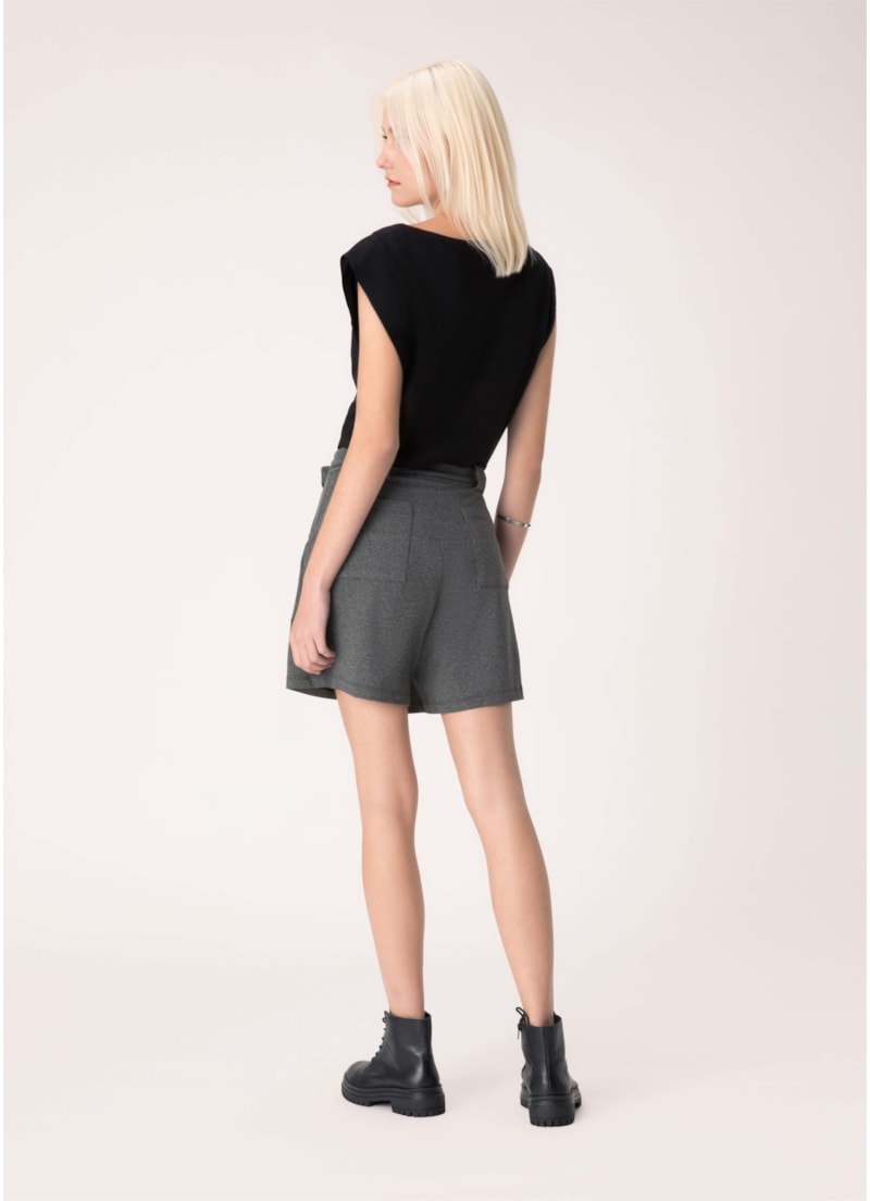 Short Moletom Comfort Chumbo Mescla