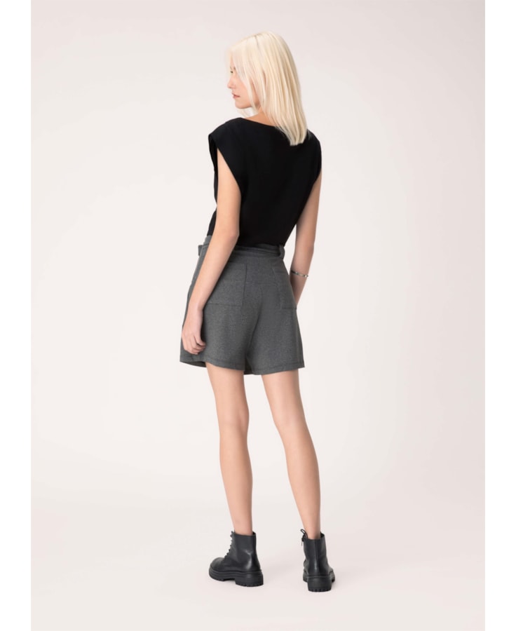 Short Moletom Comfort Chumbo Mescla